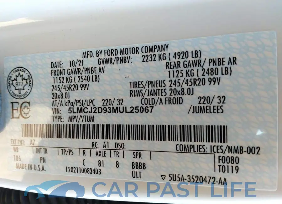 5LMCJ2D93MUL25067# 9