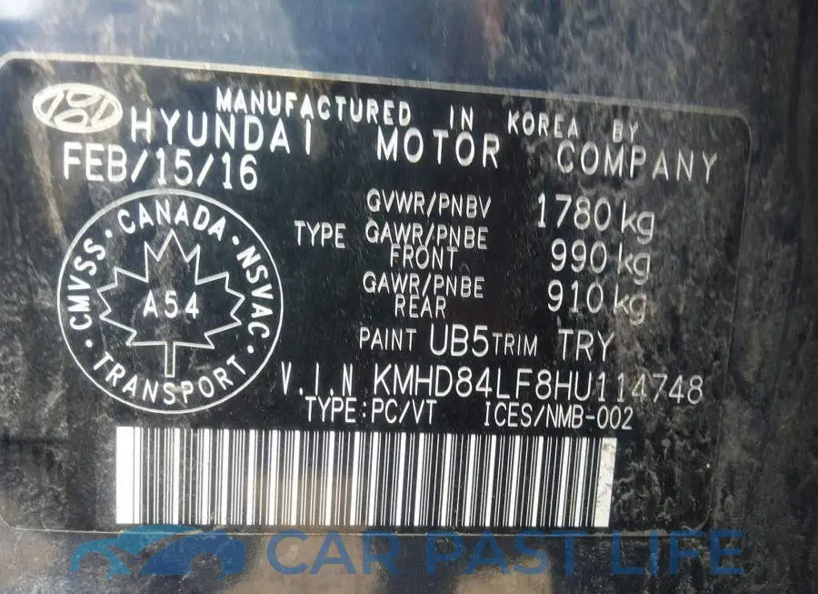 KMHD84LF8HU114748# 9