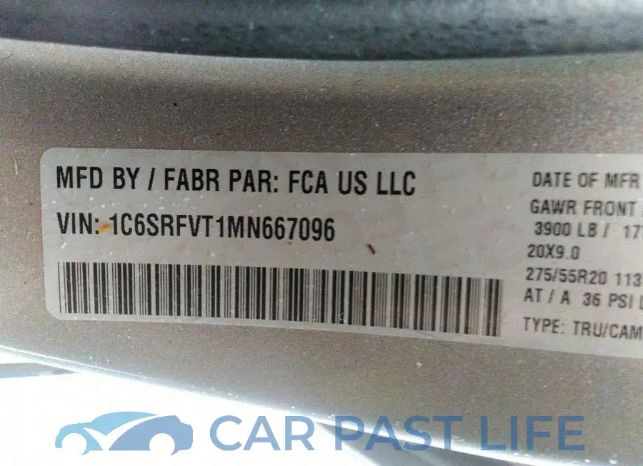 1C6SRFVT1MN667096# 9