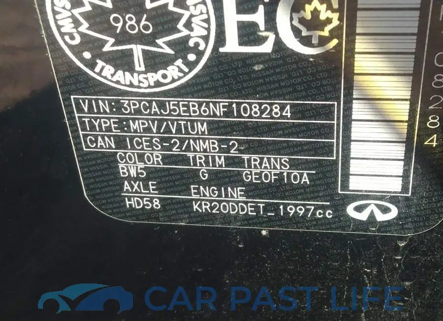 3PCAJ5EB6NF108284# 9