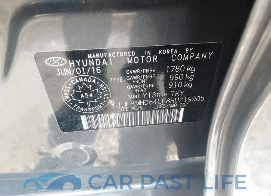 KMHD84LF8HU219905# 9