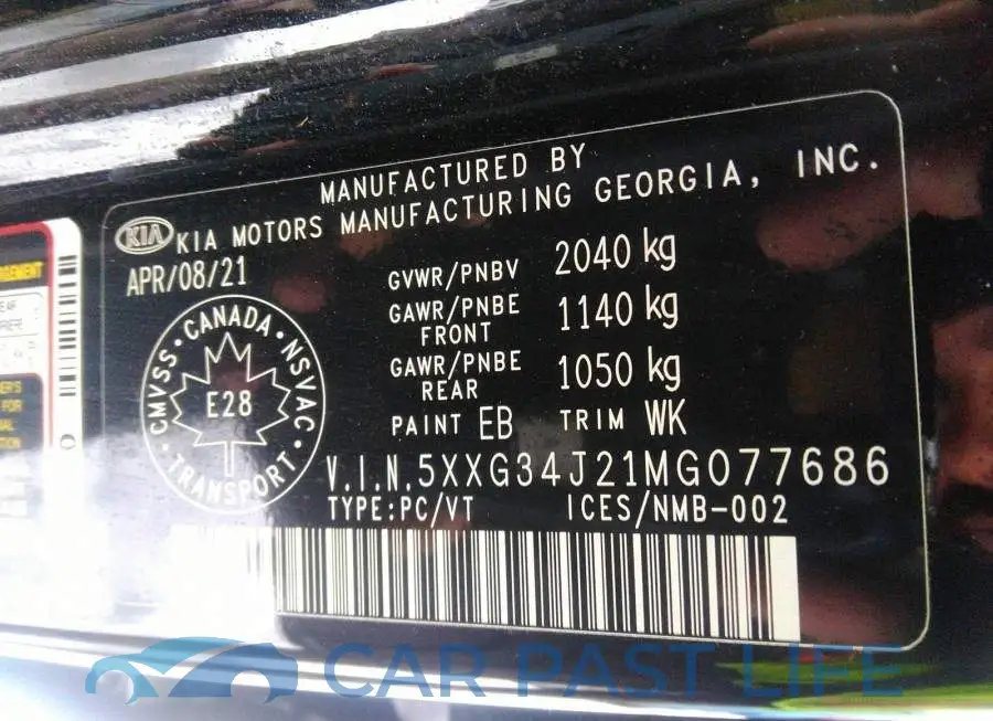5XXG34J21MG077686# 9