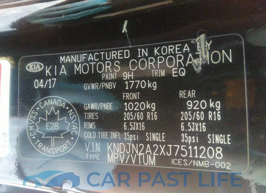 KNDJN2A2XJ7511208# 9