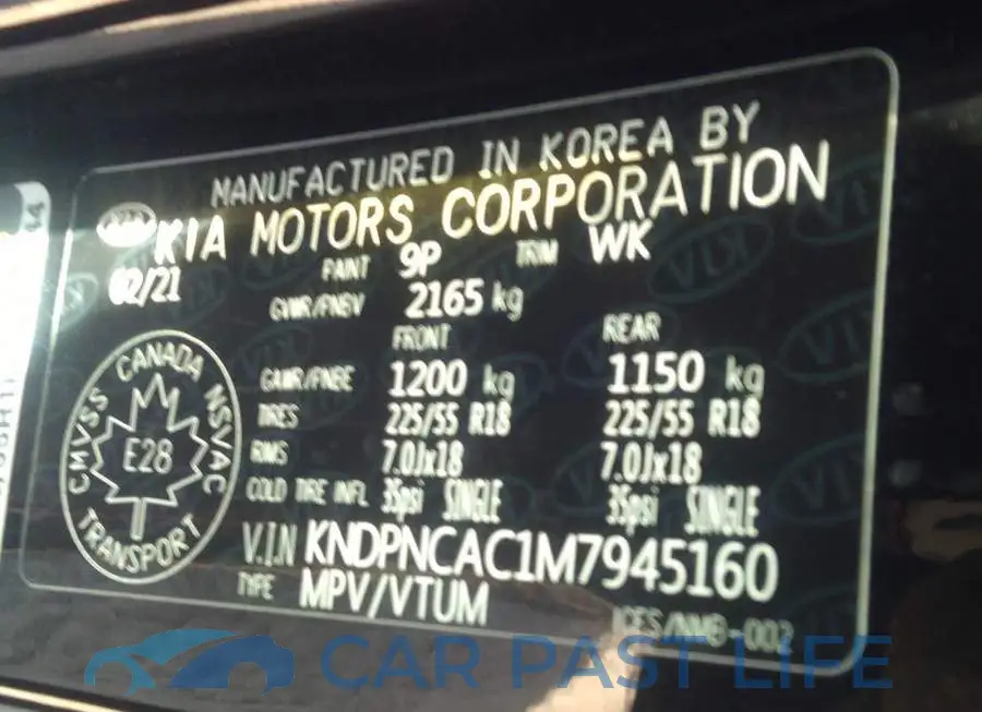 KNDPNCAC1M7945160# 9