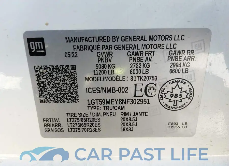 1GT59MEY8NF302951# 9