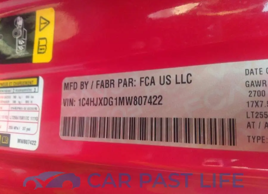 1C4HJXDG1MW807422# 9