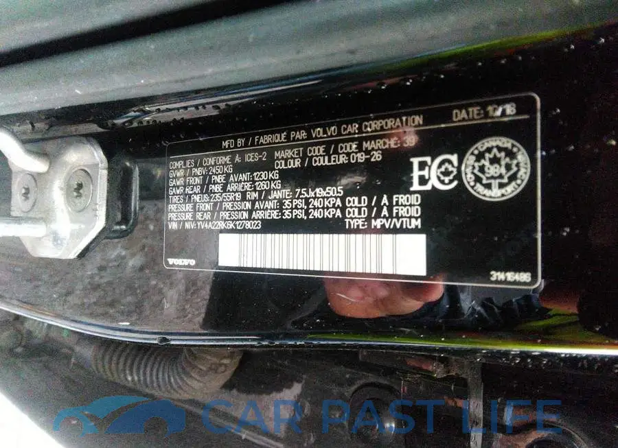 YV4A22RK6K1278023# 9