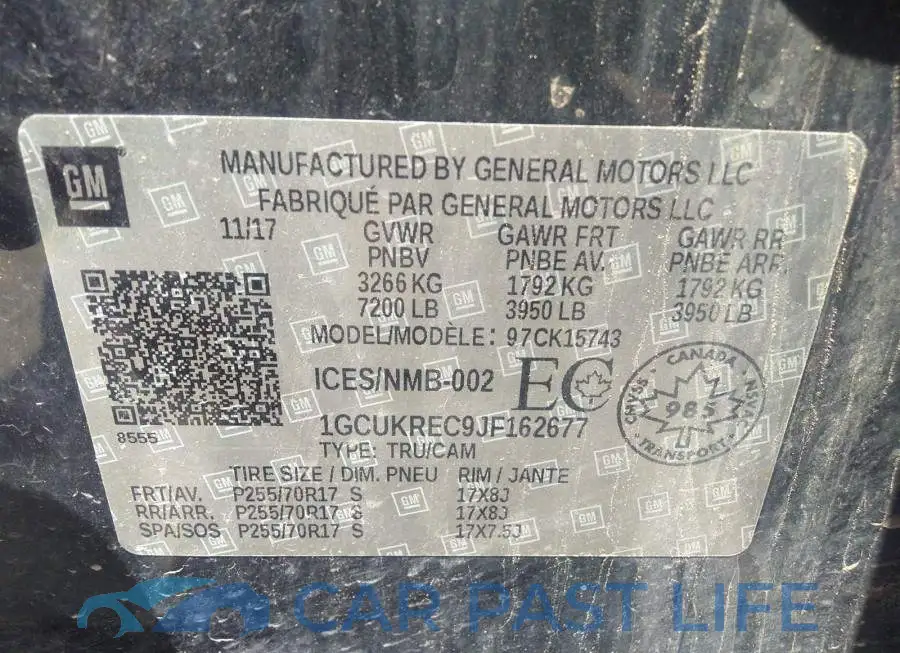 1GCUKREC9JF162677# 9