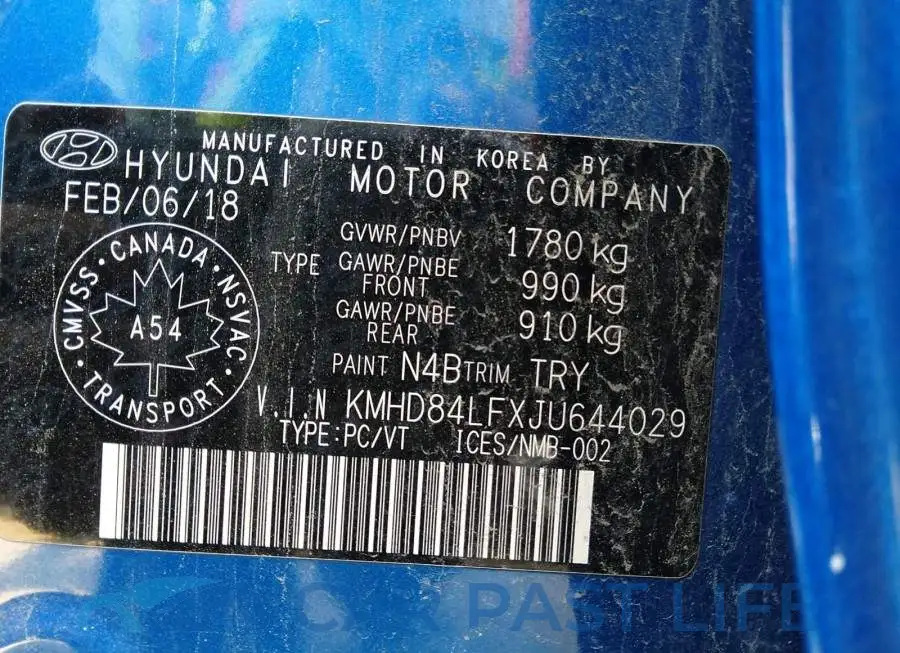 KMHD84LFXJU644029# 9