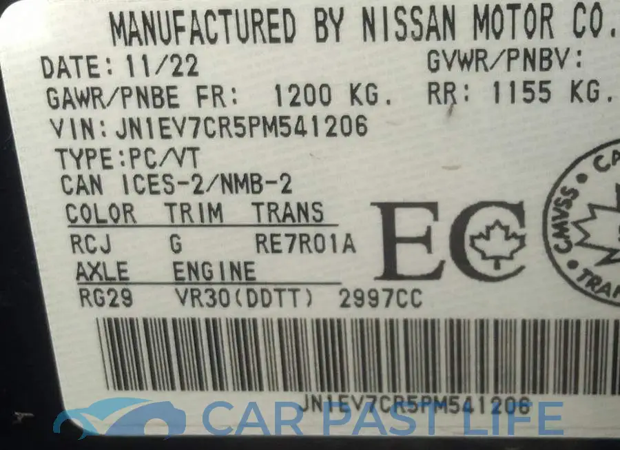 JN1EV7CR5PM541206# 9