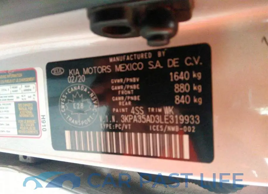 3KPA35AD3LE319933# 9
