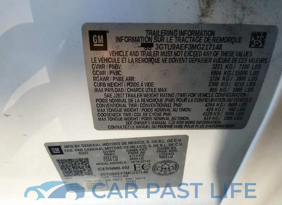 3GTU9AEF3MG217148# 9