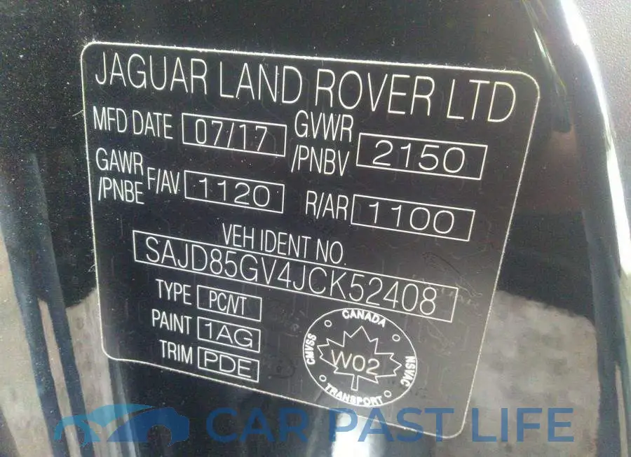 SAJD85GV4JCK52408# 9