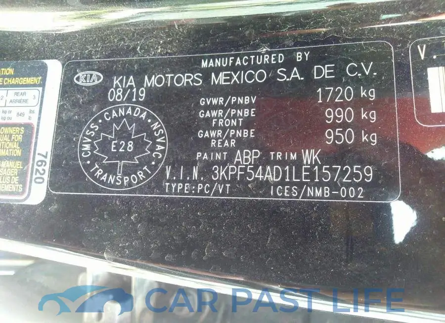 3KPF54AD1LE157259# 9
