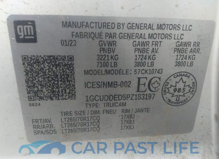 1GCUDDED5PZ183197# 9