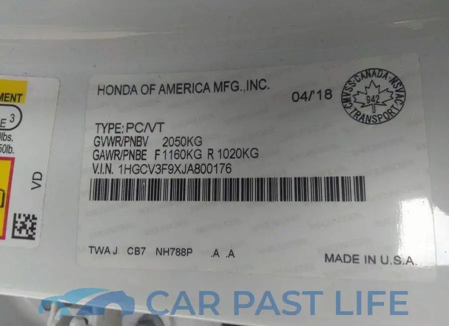 1HGCV3F9XJA800176# 9