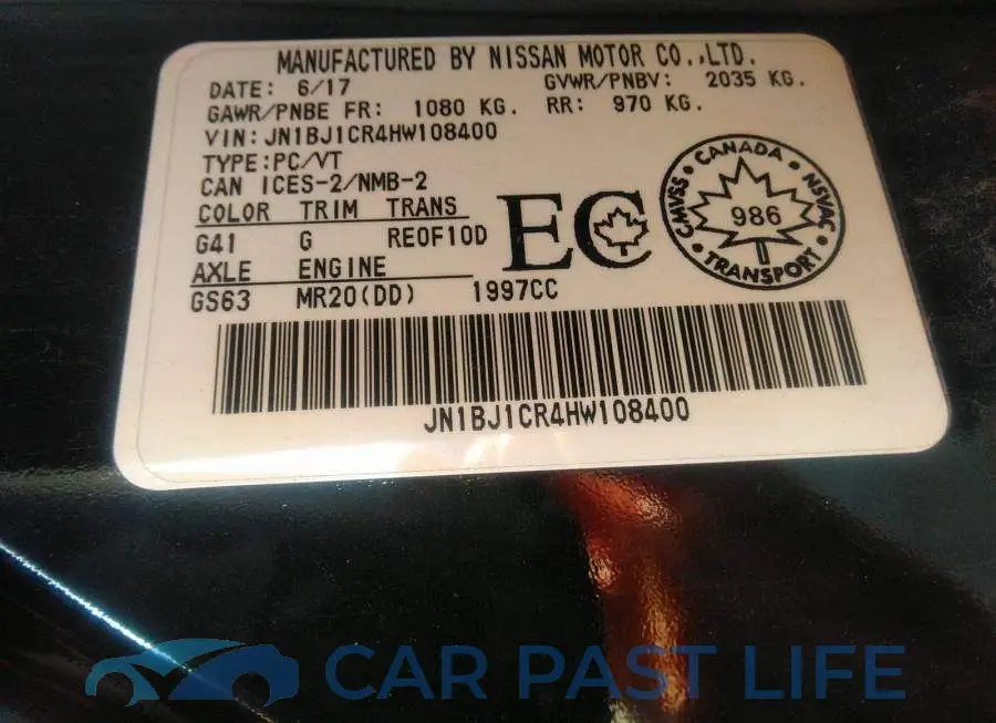 JN1BJ1CR4HW108400# 9