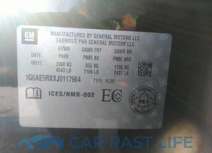 1G6AE5RXXJ0117964# 9