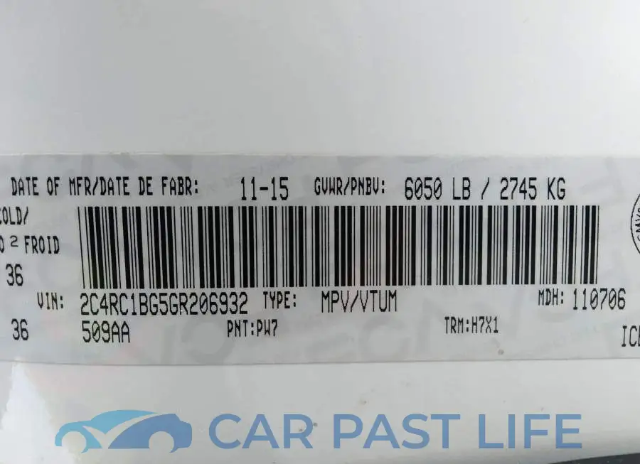 2C4RC1BG5GR206932# 9