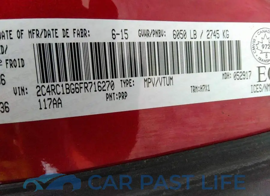 2C4RC1BG6FR716270# 9