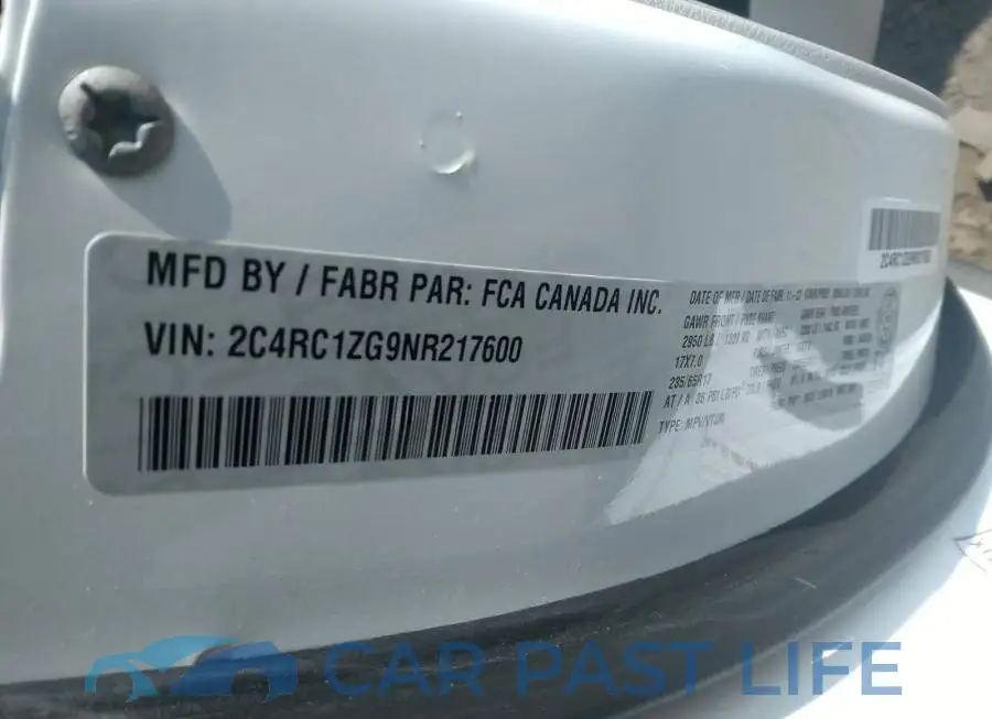 2C4RC1ZG9NR217600# 9