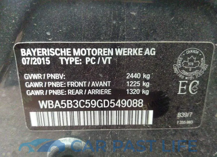 WBA5B3C59GD549088# 9