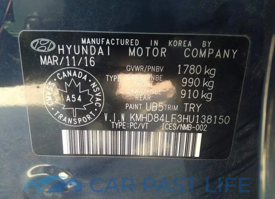 KMHD84LF3HU138150# 9
