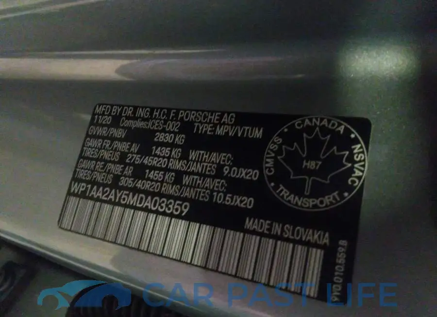WP1AA2AY5MDA03359# 9