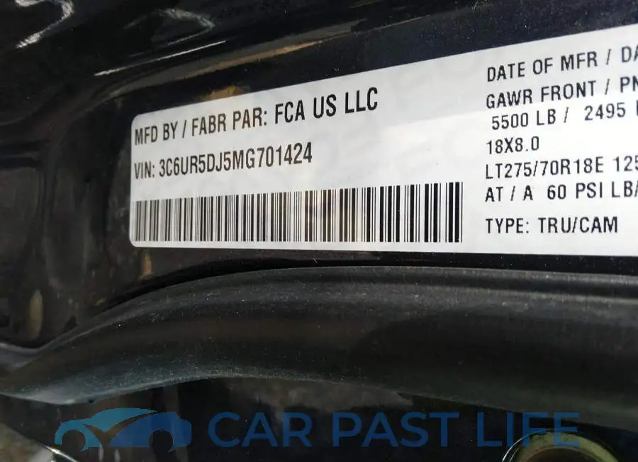 3C6UR5DJ5MG701424# 9