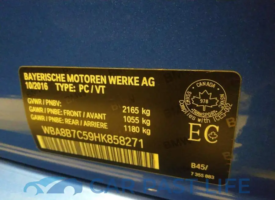 WBA8B7C59HK858271# 9