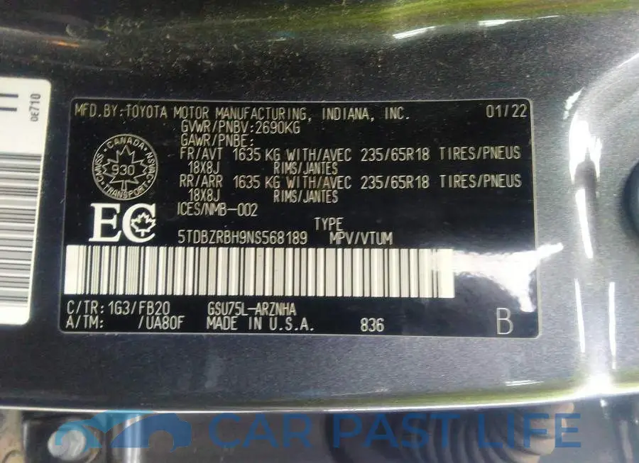 5TDBZRBH9NS568189# 9