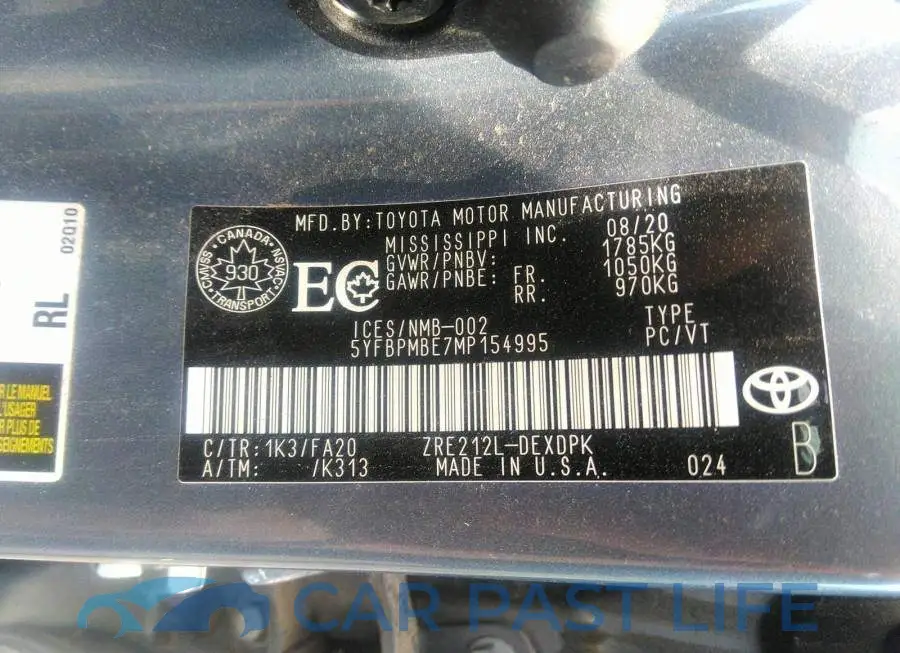 5YFBPMBE7MP154995# 9