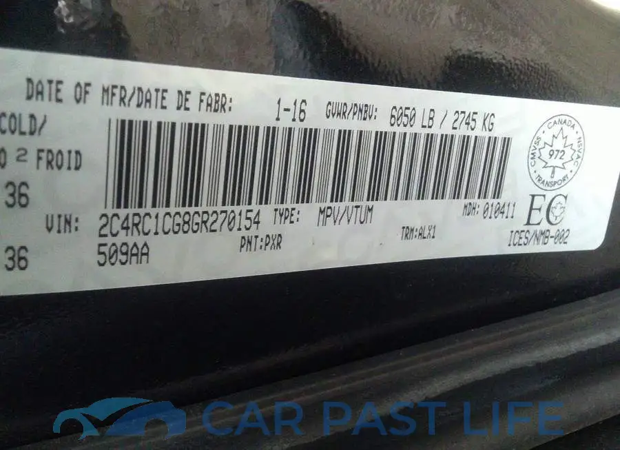 2C4RC1CG8GR270154# 9