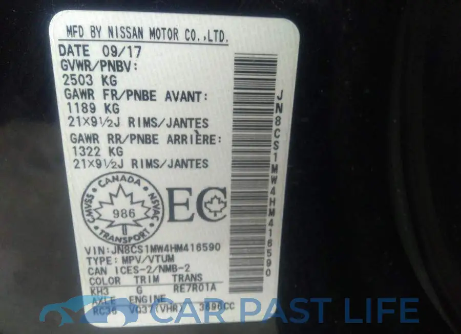 JN8CS1MW4HM416590# 9
