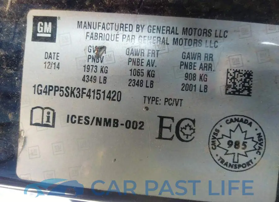 1G4PP5SK3F4151420# 9