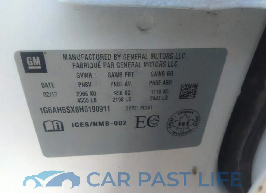 1G6AH5SX8H0190911# 9