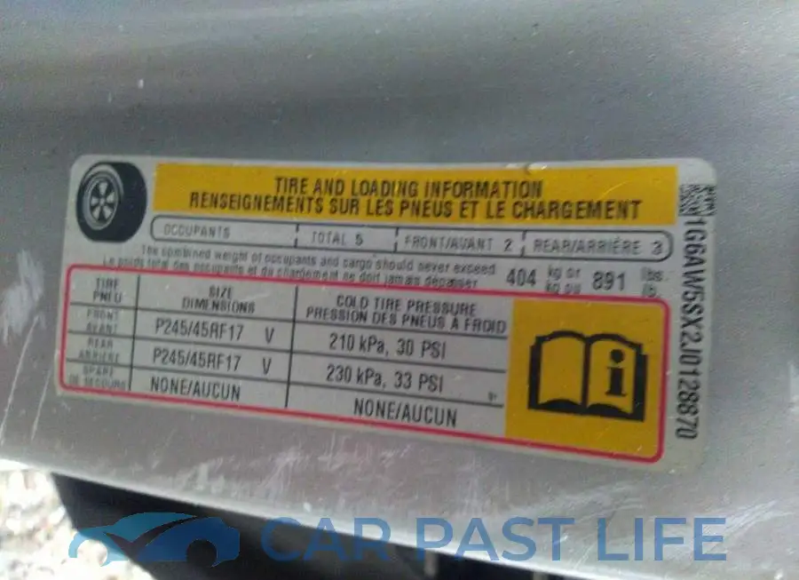 1G6AW5SX2J0128870# 9