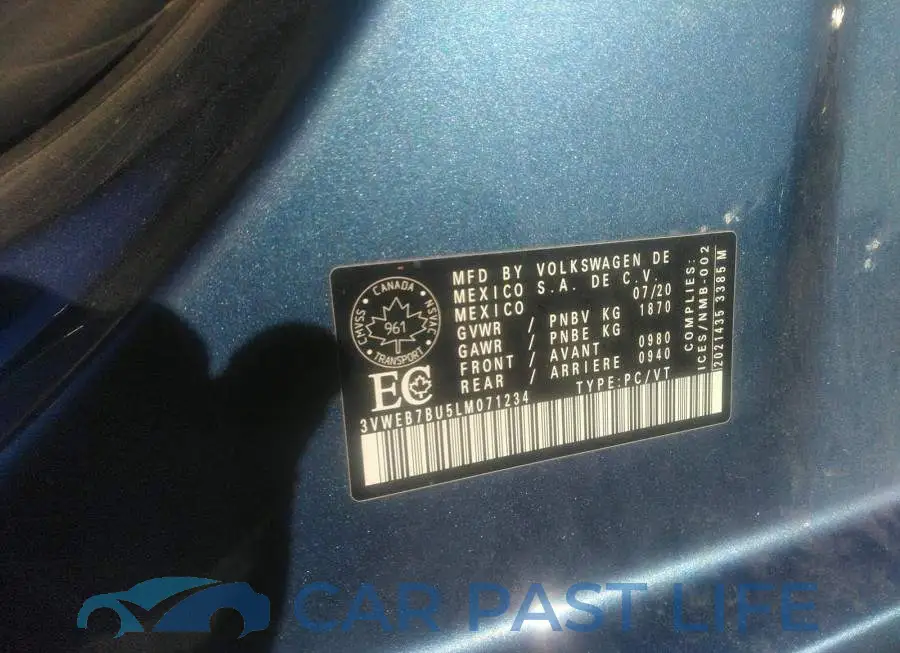 3VWEB7BU5LM071234# 9