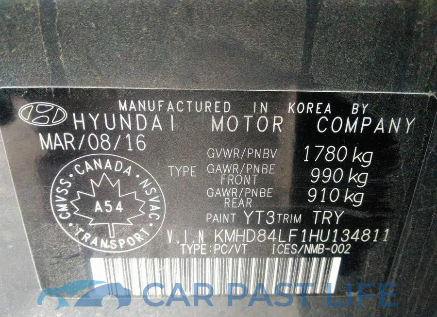 KMHD84LF1HU134811# 9