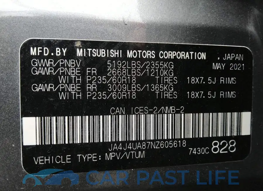 JA4J4UA87NZ605618# 9