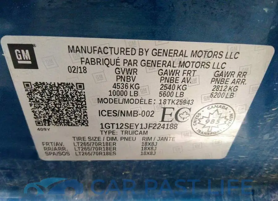 1GT12SEY1JF224188# 9