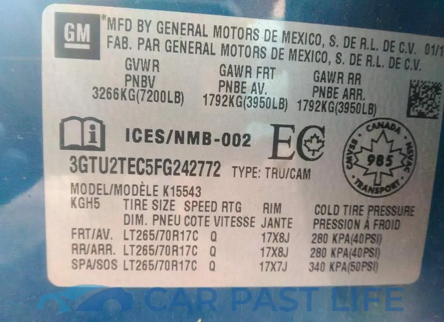 3GTU2TEC5FG242772# 9