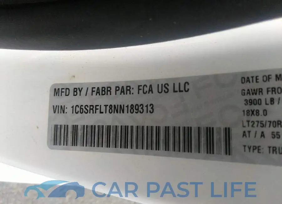 1C6SRFLT8NN189313# 9