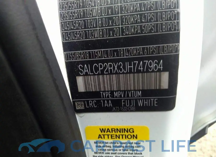 SALCP2RX3JH747964# 9