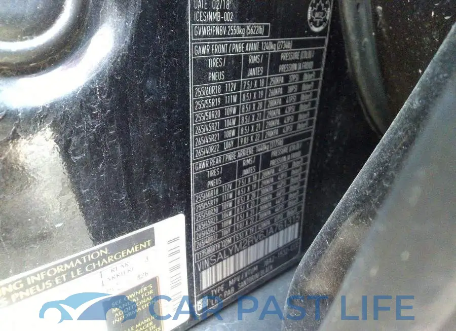 SALYM2RV6JA761315# 9