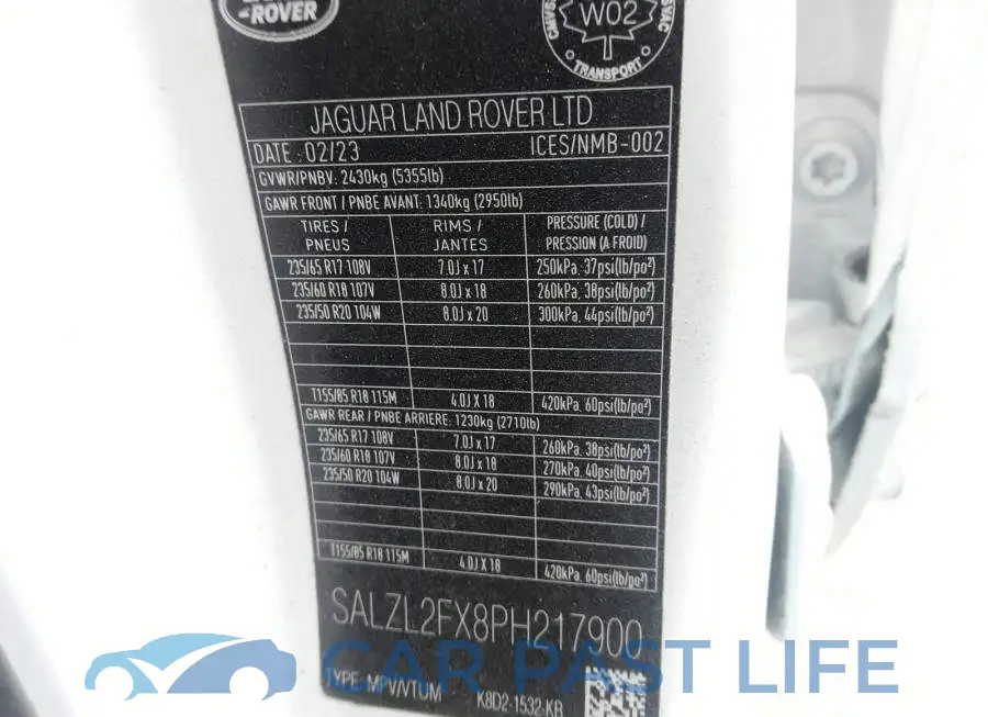 SALZL2FX8PH217900# 9