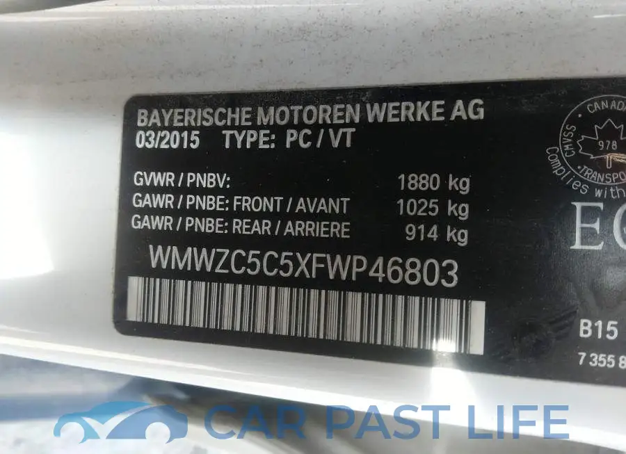 WMWZC5C5XFWP46803# 9