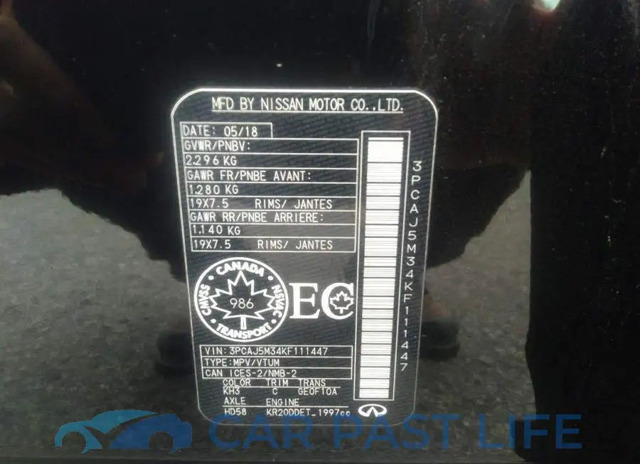 3PCAJ5M34KF111447# 9