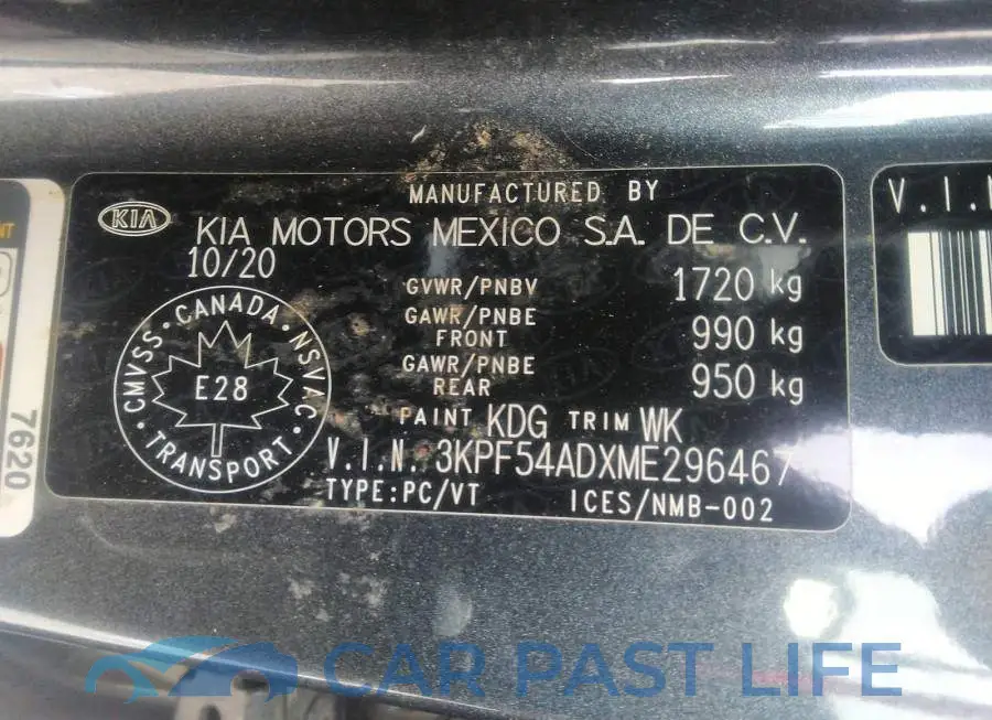 3KPF54ADXME296467# 9