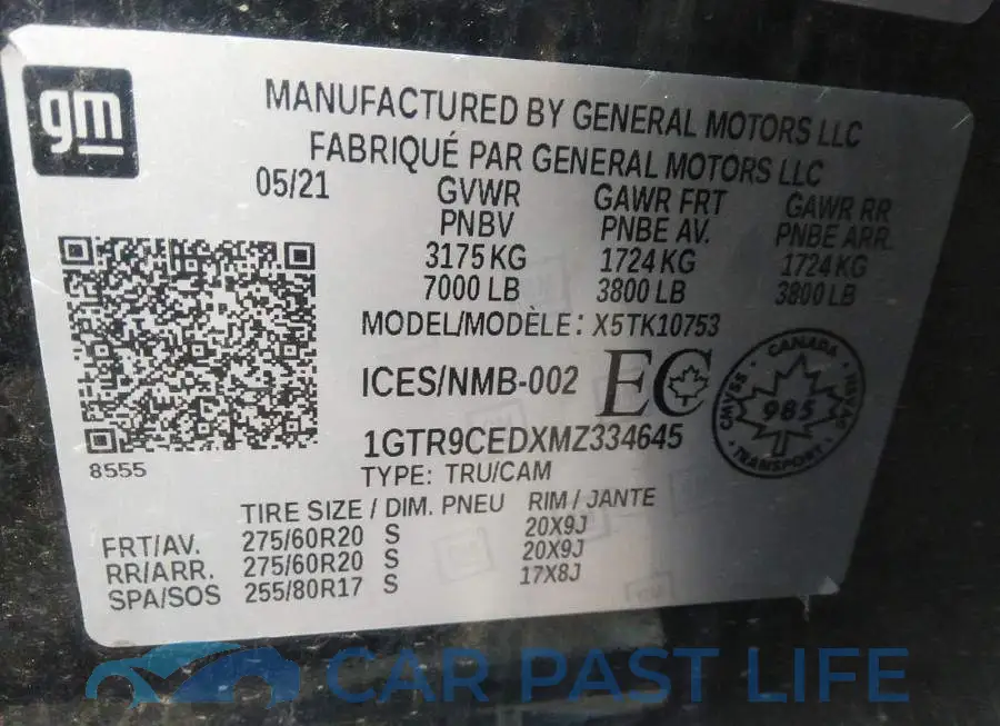 1GTR9CEDXMZ334645# 9